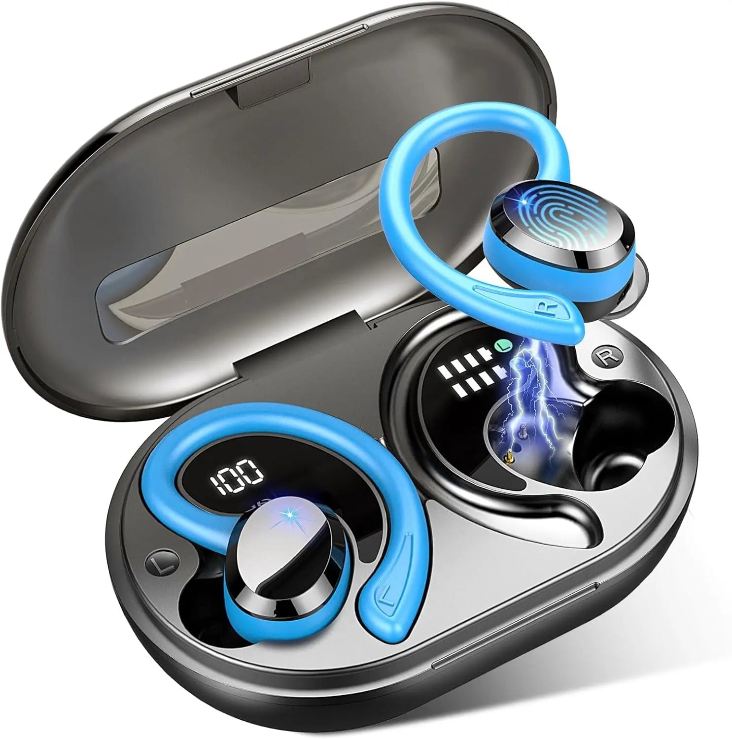 Wireless Earbuds, Bluetooth 5.3 Earphones IP7 Waterproof Sports, 40H Playback. - ZEVON