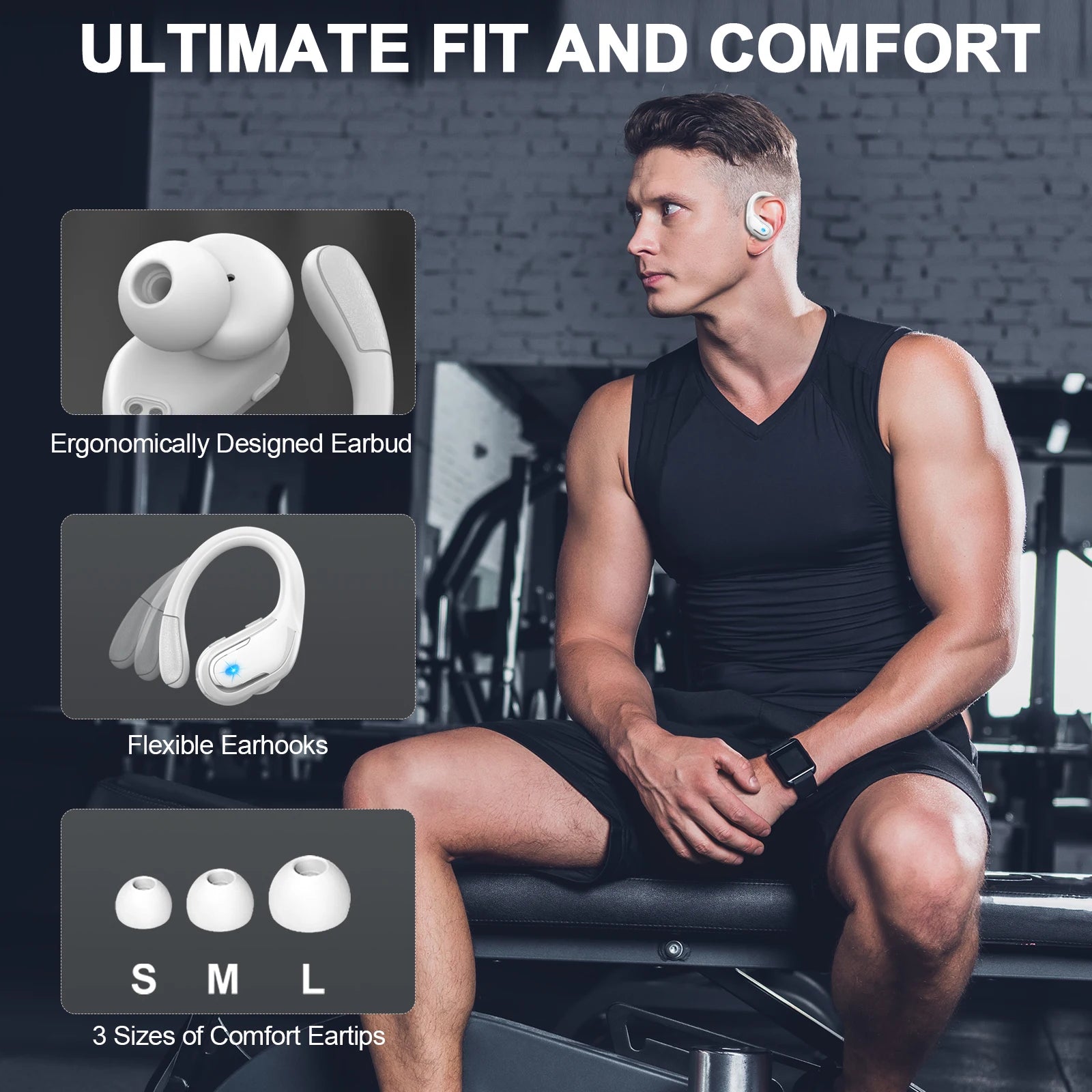 Wireless Earbuds, Bluetooth 5.3 Headphones Sport - ZEVON