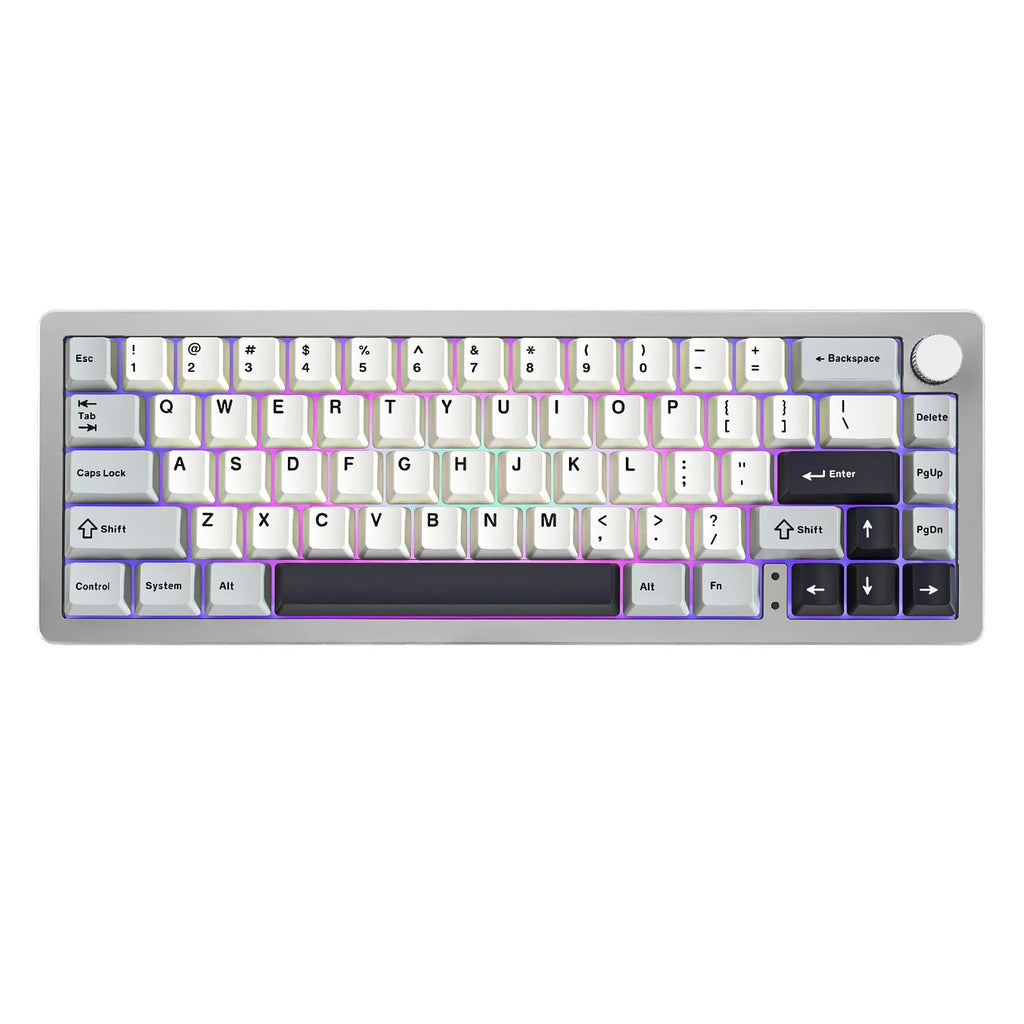 YUNZII AL66 66 - Key RGB Mechanical Gaming Keyboard with CNC aluminum knob, hot - swap switches, gasket mount, and tri - mode connectivity (Bluetooth, 2.4G wireless, wired). - Zevon
