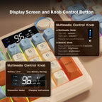 ZIYOU LANG Wireless Gaming Keyboard with Display Screen & Knob, Bluetooth/2.4GHz Quiet Membrane Keyboard, 3000mAh Rechargeable - Zevon